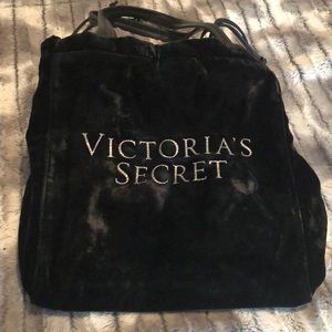Brand new black velvet Victoria’s Secret bag